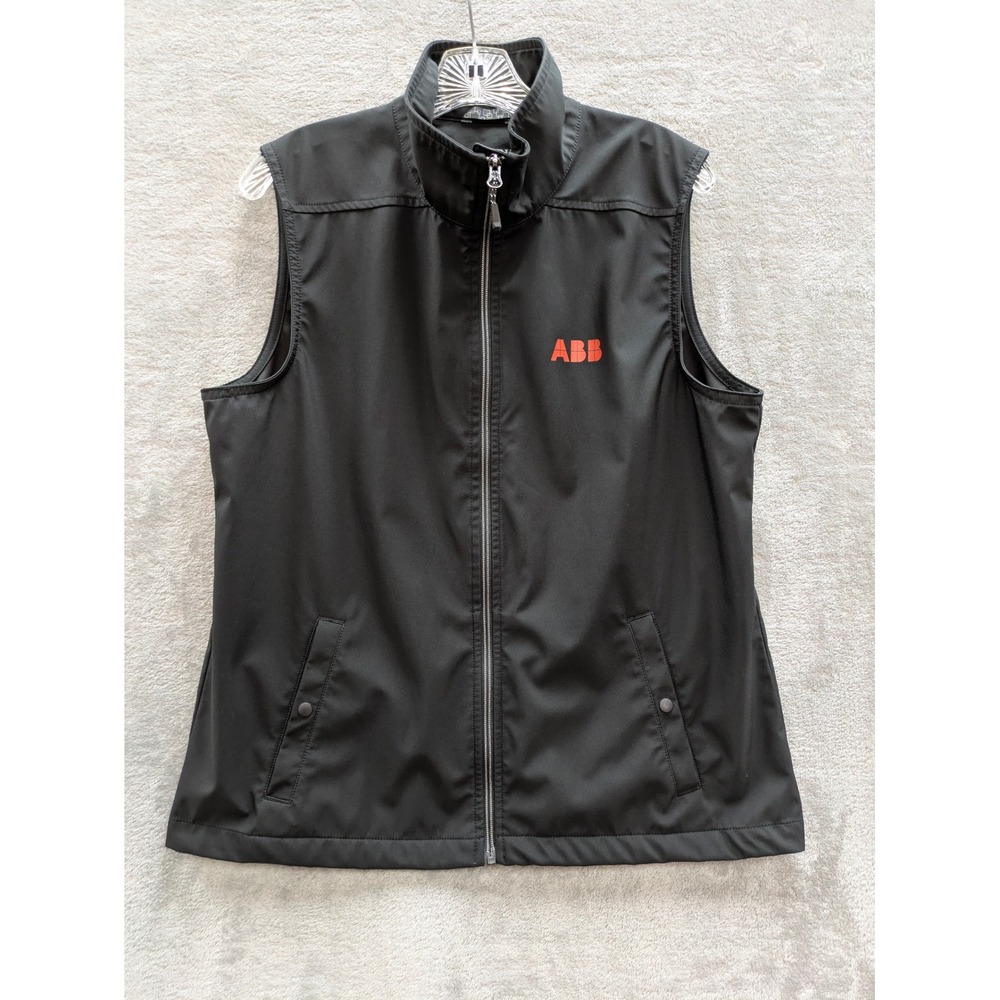 Gorpcore Softshell Vest Womens Large Black ABB Corporate Logo‎ Full Zip Trimark